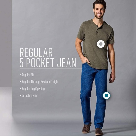 NWT Rustler Classic Men’s Regular Fit Straight Leg Jean 32 X 34 - Picture 6 of 13